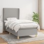 Cama box spring con colchón tela gris claro 80x200 cm de vidaXL, Camas y somieres - Ref: Foro24-3128317, Precio: 337,19 €, De...