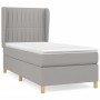 Cama box spring con colchón tela gris claro 90x190 cm de vidaXL, Camas y somieres - Ref: Foro24-3128645, Precio: 345,85 €, De...