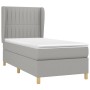 Box spring bed with light gray fabric mattress 90x190 cm by vidaXL, Beds and slatted bases - Ref: Foro24-3128645, Price: 345,...