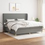 Box spring bed with dark gray fabric mattress 200x200 cm by vidaXL, Beds and slatted bases - Ref: Foro24-3128390, Price: 636,...