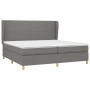 Box spring bed with dark gray fabric mattress 200x200 cm by vidaXL, Beds and slatted bases - Ref: Foro24-3128390, Price: 636,...