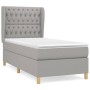 Box spring bed with light gray fabric mattress 90x190 cm by vidaXL, Beds and slatted bases - Ref: Foro24-3128725, Price: 368,...