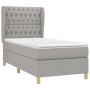 Box spring bed with light gray fabric mattress 90x190 cm by vidaXL, Beds and slatted bases - Ref: Foro24-3128725, Price: 368,...