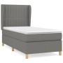 Box spring bed with dark gray fabric mattress 90x190 cm by vidaXL, Beds and slatted bases - Ref: Foro24-3128646, Price: 351,2...