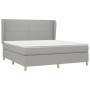 Cama box spring con colchón tela gris claro 180x200 cm de vidaXL, Camas y somieres - Ref: Foro24-3128381, Precio: 647,04 €, D...