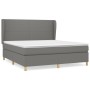 Cama box spring con colchón tela gris oscuro 180x200 cm de vidaXL, Camas y somieres - Ref: Foro24-3128382, Precio: 646,03 €, ...