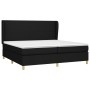 Box spring bed with black fabric mattress 200x200 cm by vidaXL, Beds and slatted bases - Ref: Foro24-3128391, Price: 623,04 €...