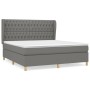 Cama box spring con colchón tela gris oscuro 180x200 cm de vidaXL, Camas y somieres - Ref: Foro24-3128782, Precio: 686,77 €, ...