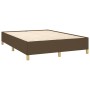 Cama box spring con colchón tela marrón oscuro 140x200 cm de vidaXL, Camas y somieres - Ref: Foro24-3128608, Precio: 534,87 €...