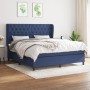 Cama box spring con colchón tela azul 160x200 cm de vidaXL, Camas y somieres - Ref: Foro24-3128219, Precio: 615,67 €, Descuen...