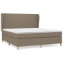 Cama box spring con colchón tela gris taupe 180x200 cm de vidaXL, Camas y somieres - Ref: Foro24-3128385, Precio: 658,99 €, D...