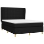 Box spring bed with black fabric mattress 140x200 cm by vidaXL, Beds and slatted bases - Ref: Foro24-3128527, Price: 547,10 €...