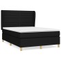 Box spring bed with black fabric mattress 140x200 cm by vidaXL, Beds and slatted bases - Ref: Foro24-3128607, Price: 533,48 €...