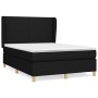 Cama box spring con colchón tela negro 140x190 cm de vidaXL, Camas y somieres - Ref: Foro24-3128359, Precio: 544,67 €, Descue...