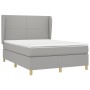 Boxspringbett mit hellgrauer Stoffmatratze 140x190 cm von vidaXL, Betten und Lattenroste - Ref: Foro24-3128357, Preis: 555,84...