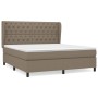 Cama box spring con colchón tela gris taupe 160x200 cm de vidaXL, Camas y somieres - Ref: Foro24-3128217, Precio: 641,69 €, D...