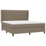 Cama box spring con colchón tela gris taupe 160x200 cm de vidaXL, Camas y somieres - Ref: Foro24-3128217, Precio: 641,69 €, D...