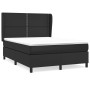 Box spring bed with black synthetic leather mattress 140x200cm by vidaXL, Beds and slatted bases - Ref: Foro24-3128973, Price...