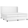 Box spring bed with white synthetic leather mattress 200x200 cm by vidaXL, Beds and slatted bases - Ref: Foro24-3128932, Pric...