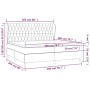 Cama box spring con colchón tela gris claro 200x200 cm de vidaXL, Camas y somieres - Ref: Foro24-3128789, Precio: 674,21 €, D...