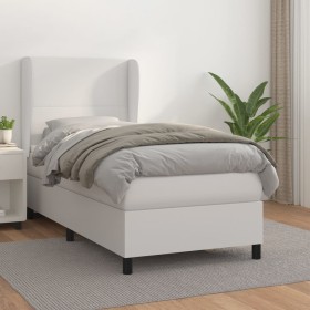 Cama box spring con colchón cuero sintético blanco 80x200 cm de vidaXL, Camas y somieres - Ref: Foro24-3128878, Precio: 358,1...