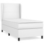 Cama box spring con colchón cuero sintético blanco 90x190 cm de vidaXL, Camas y somieres - Ref: Foro24-3128890, Precio: 391,1...