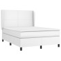 Box spring bed with white synthetic leather mattress 140x190 cm by vidaXL, Beds and slatted bases - Ref: Foro24-3128908, Pric...