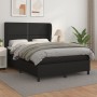 Box spring bed with black synthetic leather mattress 140x190 cm by vidaXL, Beds and slatted bases - Ref: Foro24-3128967, Pric...