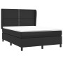 Box spring bed with black synthetic leather mattress 140x190 cm by vidaXL, Beds and slatted bases - Ref: Foro24-3128967, Pric...