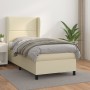 Cama box spring con colchón cuero sintético crema 100x200 cm de vidaXL, Camas y somieres - Ref: Foro24-3128957, Precio: 428,9...