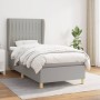 Box spring bed with light gray fabric mattress 90x200 cm by vidaXL, Beds and slatted bases - Ref: Foro24-3128653, Price: 370,...