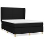 Box spring bed with black fabric mattress 140x200 cm by vidaXL, Beds and slatted bases - Ref: Foro24-3128367, Price: 533,25 €...