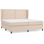 Box spring bed with cappuccino synthetic leather mattress 200x200cm by vidaXL, Beds and slatted bases - Ref: Foro24-3128996, ...