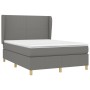 Cama box spring con colchón tela gris oscuro 140x190 cm de vidaXL, Camas y somieres - Ref: Foro24-3128358, Precio: 530,84 €, ...