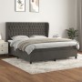 Cama box spring con colchón terciopelo gris oscuro 160x200 cm de vidaXL, Camas y somieres - Ref: Foro24-3129400, Precio: 598,...