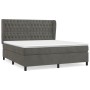 Cama box spring con colchón terciopelo gris oscuro 160x200 cm de vidaXL, Camas y somieres - Ref: Foro24-3129400, Precio: 598,...