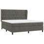 Cama box spring con colchón terciopelo gris oscuro 160x200 cm de vidaXL, Camas y somieres - Ref: Foro24-3129400, Precio: 598,...