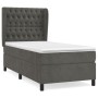 Box spring bed with dark gray velvet mattress 90x200 cm by vidaXL, Beds and slatted bases - Ref: Foro24-3129370, Price: 365,2...