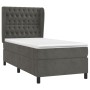 Box spring bed with dark gray velvet mattress 90x200 cm by vidaXL, Beds and slatted bases - Ref: Foro24-3129370, Price: 365,2...