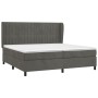 Cama box spring con colchón terciopelo gris oscuro 200x200 cm de vidaXL, Camas y somieres - Ref: Foro24-3129352, Precio: 721,...