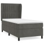 Cama box spring con colchón terciopelo gris oscuro 100x200 cm de vidaXL, Camas y somieres - Ref: Foro24-3129316, Precio: 385,...