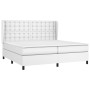 Cama box spring con colchón cuero sintético blanco 200x200 cm de vidaXL, Camas y somieres - Ref: Foro24-3129052, Precio: 711,...