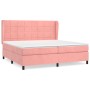 Cama box spring con colchón terciopelo rosa 200x200 cm de vidaXL, Camas y somieres - Ref: Foro24-3129236, Precio: 658,40 €, D...