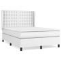 Box spring bed with white synthetic leather mattress 140x200cm by vidaXL, Beds and slatted bases - Ref: Foro24-3129034, Price...