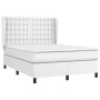 Box spring bed with white synthetic leather mattress 140x200cm by vidaXL, Beds and slatted bases - Ref: Foro24-3129034, Price...