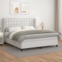 Box spring bed with white synthetic leather mattress 180x200 cm by vidaXL, Beds and slatted bases - Ref: Foro24-3129046, Pric...