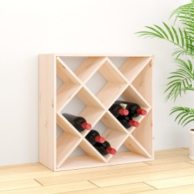 Solid pine wood wine rack 62x25x62 cm by vidaXL, Wine and liquor cabinets - Ref: Foro24-821542, Price: 59,22 €, Discount: %