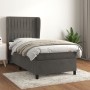 Box spring bed with dark gray velvet mattress 90x190 cm by vidaXL, Beds and slatted bases - Ref: Foro24-3129304, Price: 351,8...