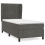 Box spring bed with dark gray velvet mattress 90x190 cm by vidaXL, Beds and slatted bases - Ref: Foro24-3129304, Price: 351,8...