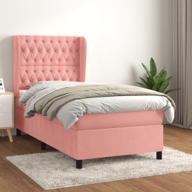 Boxspringbett mit rosa Samtmatratze 80x200 cm von vidaXL, Betten und Lattenroste - Ref: Foro24-3129362, Preis: 343,99 €, Raba...